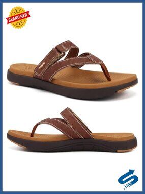 Womens Orthopedic Arch Support Flip Flops Memory Foam Yoga Walking Sandals